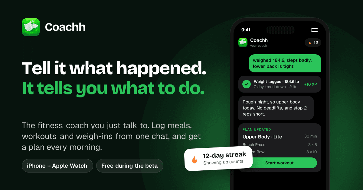 Coachh: The fitness coach you just talk to.